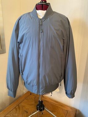 DKNY Men's Bomber Jacket in Slate Gray